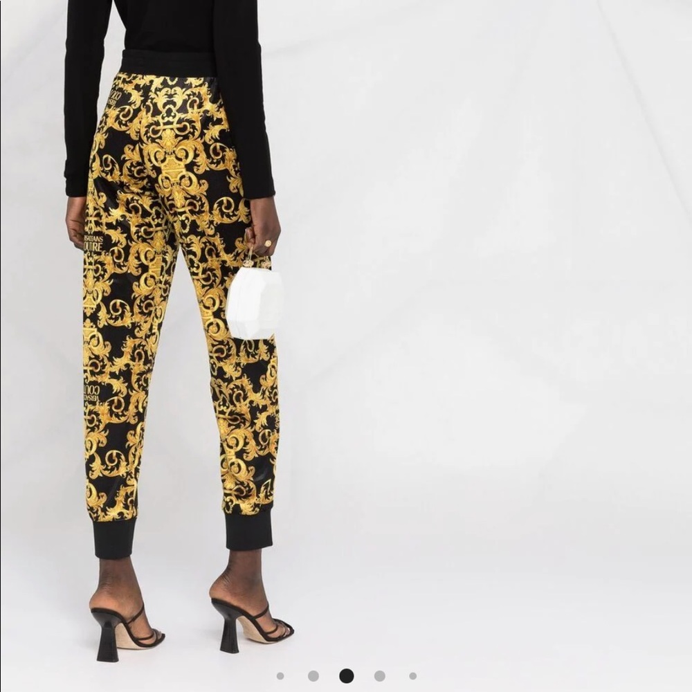 NWT Versace Barocco Velour Pants - Picture 2 of 3